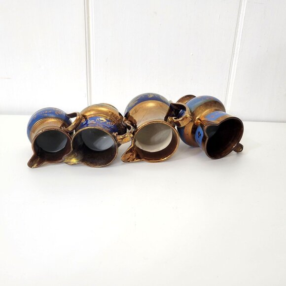Antique Lusterware Jug Collection Copper Luster Lot of Four - Picture 6 of 12